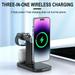 Vfedsrsge 3 in 1 15w 3 in 1 Wireless Charging Portable for Mobile Phones Wireless Charging Mobile Phone Wireless Charger Black