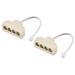 Uxcell Phone Jack Splitter 6P4C 4 Way Socket Adapter Telephone Line Splitter with Telephone Extension Cord 2 Pack