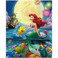 The Little Mermaid Diamond Art DIY 5D Diamond Painting Kits for Adults and Kids Full Drill Arts Craft by Number Kits for Beginner Home Decoration 12x16 inch