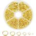 880 Pcs Stainless Steel Round Jump Rings Open Jump Rings Gold Jump Rings for DIY Crafting Jewellery Making Necklace Clasps with Transparent Case-4mm/5mm/6mm/7mm/8mm/10mm