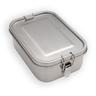 Intirilife Lunchbox Bentobox Aufbewahrungsbox aus Edelstahl in Silber mit 550 ml Füllmenge Auslaufsicher - 17 x 12 x 6 cm - Brot Dose Box Behälter