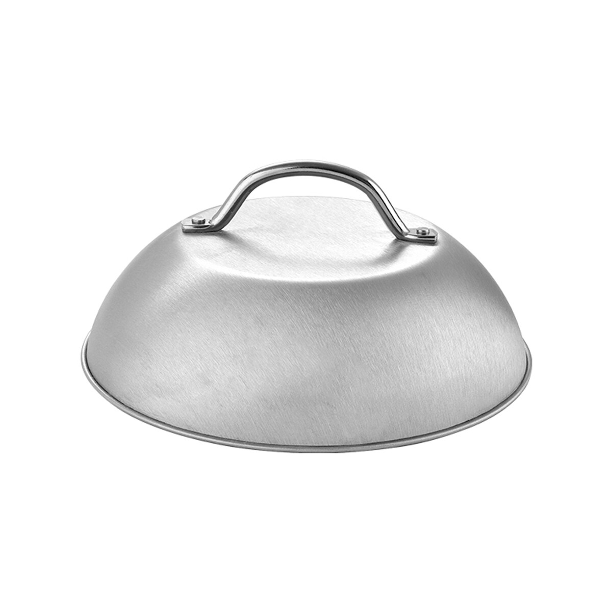 Intirilife 2x Schmelzkuppel Schmelzglocke aus Edelstahl in Silber - 22.5 x 10 cm - Burger Glocke Grill Haube Abdeckhaube Image