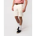 Men's GANT Mens Regular Sunfaded Shorts - Cream - Size: 32/38
