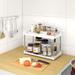 Two Tier Shelf Spice Rack Organizer by LCM Home Fashions, Inc. in White