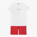 Tommy Hilfiger Boys Red & White Cotton Shorts Set