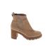 Vince Camuto Ankle Boots: Tan Print Shoes - Women's Size 8 - Round Toe