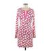 Diane von Furstenberg Casual Dress - Sheath Keyhole Long sleeves: Pink Dresses - Women's Size 8