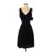 Marc New York Andrew Marc Casual Dress - Mini V-Neck Sleeveless: Black Print Dresses - New - Women's Size 2