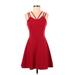Sally Miller Cocktail Dress - A-Line: Red Solid Dresses - Women's Size Small