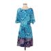 BCBGMAXAZRIA Casual Dress - A-Line: Blue Dresses - Women's Size X-Small