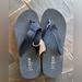 J. Crew Shoes | J Crew Rainbow Platform Flip Flops, Size 8, Dark Navy With Rainbow Sole | Color: Blue | Size: 8