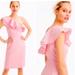 J. Crew Dresses | J. Crew Seersucker One Shoulder Ruffle Dress Nwt | Color: Pink/White | Size: 10