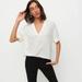 J. Crew Tops | J Crew Drapey Band-Collar Popover Top - Ivory - Small - Nwt | Color: White | Size: S