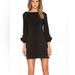 Kate Spade Dresses | Kate Spade Bow Sleeve Exposed Zipper Mini Sheath Dress Black Size 4 | Color: Black | Size: 4
