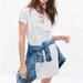 Madewell Dresses | Madewell Harbor Lace-Up Striped Shift Dress Sz L | Color: Blue/White | Size: L