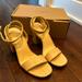 J. Crew Shoes | J Crew Women’s Raffia Open Toe Block Heels Nib! | Color: Tan | Size: 9