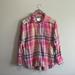 American Eagle Outfitters Tops | American Eagle Boyfriend Fit Flannel Shirt Long Sleeve Size Medium | Color: Red | Size: M