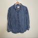 American Eagle Outfitters Tops | American Eagle Striped Chambray Button Up Size Medium | Color: Blue/White | Size: M