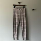Free People Pants & Jumpsuits | Guc Free People Carnaby Pleated Plaid High Rise Skinny Pants Size 8 | Color: Black/Orange | Size: 8