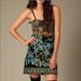 Free People Dresses | Free People Lost In Paradise Size 4 Gold Velvet Strapless Minidress | Color: Blue/Gold | Size: 4