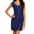 Lilly Pulitzer Dresses | Lilly Pulitzer | Rosaline Lace Cocktail Dress | Cap Sleeve Mini Navy Blue | 10 | Color: Blue/Purple | Size: 10