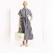 Kate Spade Dresses | Kate Spade Broome Street Gingham Plaid Midi Shirtdress Sundress L $319 | Color: Black/White | Size: L