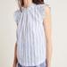 Anthropologie Tops | Anthropologie Isabella Sinclair Blue/White Getaway Ruffle Top | Color: Blue/White | Size: S