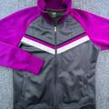 Nike Jackets & Coats | Nike Jacket Women Xl Purple Gray White Swoosh Track Top Ladies Full Zip Active | Color: Purple | Size: Xl
