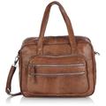 PIECES LOA Leather Bag 17055452 Damen Umhängetaschen 36x27x15 cm (B x H x T), Braun (Pale Brown C-134002)