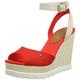 Tommy Hilfiger V1285ALENCIA 1D, Damen Plateau Sandalen, Rot (FIERY RED 629), 42 EU