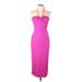 Rolla Coster Cocktail Dress - Midi Halter Sleeveless: Pink Solid Dresses - Women's Size Large