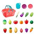 BESTonZON 2 Sets Play House Toy Kindergarten Learning Toys Kids Role Play Toy Funny Cutting Fruit Toy Kitchen Playset Kitchen Play Toys Fruit Cutting Pretend Toddler Plastic Cosplay Toy Room