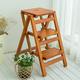 YIHANSS Indoor Climbing Stool, Wooden Ladders Stool Small Foot Stools Portable Stepladder Foldable Stairs Chair Home Library Climb Ladder Chair Combination