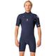 Rip Curl Mens dawn Patrol 2mm GBS Chest Zip Shorty Wetsuit - Dark Navy - Critical stress point taping