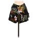 Zara Basic Casual A-Line Skirt Mini: Black Floral Bottoms - Women's Size X-Small