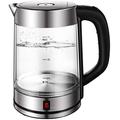 Kettles,High Borosilicate Glass Electric Kettle, 1.7L Eco Water Kettle with Illuminated Led, Bpa Free, Cordless Water Boiler with Stainless Steel Inner Lid Bottom, Auto-Off, Quiet vision