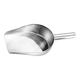 Ice Scoop Stainless Steel: Ice Maker Ice Cube Shovels Food Candy Grain Scoop Measuring Spoon Pet Measuring Cups for Ice Flour Rice Popcorn Silver M (Color : Silver, Size : 29x12cm)