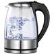 Kettles,Glass Kettle (1.8L) Stainless Inner Lid Electric Kettle 1500W (Bpa Free) Electric Glass Kettle with Stainless Steel Lid Hot Water Kettle,Cordless Tea Kettle with Auto-Off for Tea Make vision