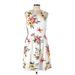 Old Navy Casual Dress - Mini Scoop Neck Sleeveless: White Print Dresses - Women's Size Large