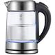 Kettles,Eco Glass Electric Kettle, 1.7L Cordless Water Kettle with Led Illuminated, Fast Boil Tea Water Kettle, Auto Shut-Off Boil-Dry Protection, Stainless Steel Inner Lid vision