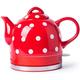 Kettles, Electric Kettle Cordless Water Teapot, Teapot-Retro 1L Jug, 1000W Water Fast for Tea, Coffee, Soup, Oatmeal-Removable Base, Automatic Power Off,Boil Dry Protection/Red vision