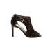 Louise Et Cie Heels: Brown Leopard Print Shoes - Women's Size 6 1/2 - Peep Toe