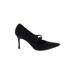 Manolo Blahnik Heels: Slip-on Stilleto Cocktail Black Solid Shoes - Women's Size 35 - Pointed Toe