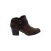 Indigo Rd. Ankle Boots: Brown Solid Shoes - Women's Size 6 1/2 - Round Toe