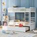 Twin Bunk Beds With Safety Rail And Movable Trundle Bed,Kids Bedroom Sets