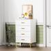 White dresser，4-drawer bedroom dresser 37.28"H *23.62"W tall dresser