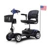 4 Wheel Mobility Scooter, Electric Powered Wheelchair Device, 2pcs 12AH Battery, Charger, Basket, Anti-tip Wheels