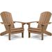 WINSOON All Weather HIPS Outdoor Plastic Adirondack Chairs Set of 2