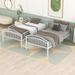 Industrial Style Metal Twin Daybed with Pop-Up Trundle, Sturdy Frame