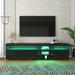 Design TV Stands for TVs up to 80'', LED Light Entertainment Center, Media Console with Multi-Functional Storage, TV cabinet